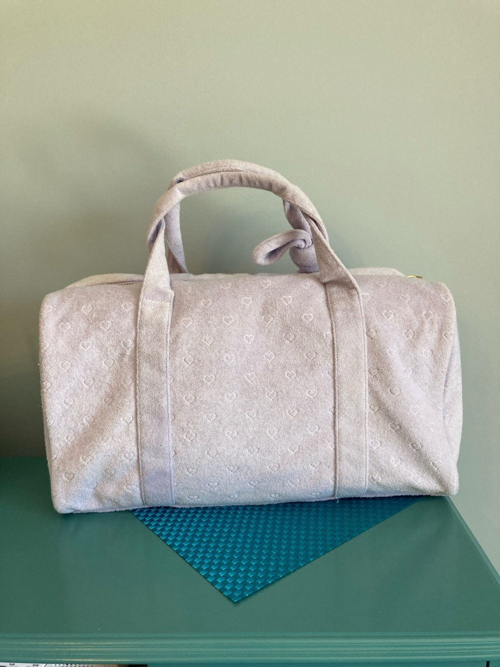 Stoney Clover Lane Lavender Heart-Embossed Travel Duffel - Picture 2 of 16